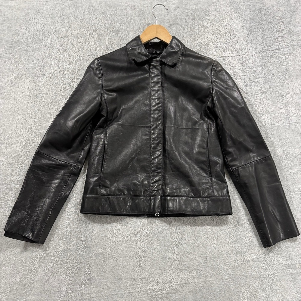 Vintage Banana Republic Leather Jacket Mens' XS Full Zip Minimal MSRP $500